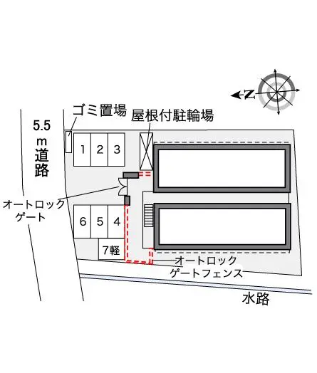 高槻市安満西の町 月極駐車場